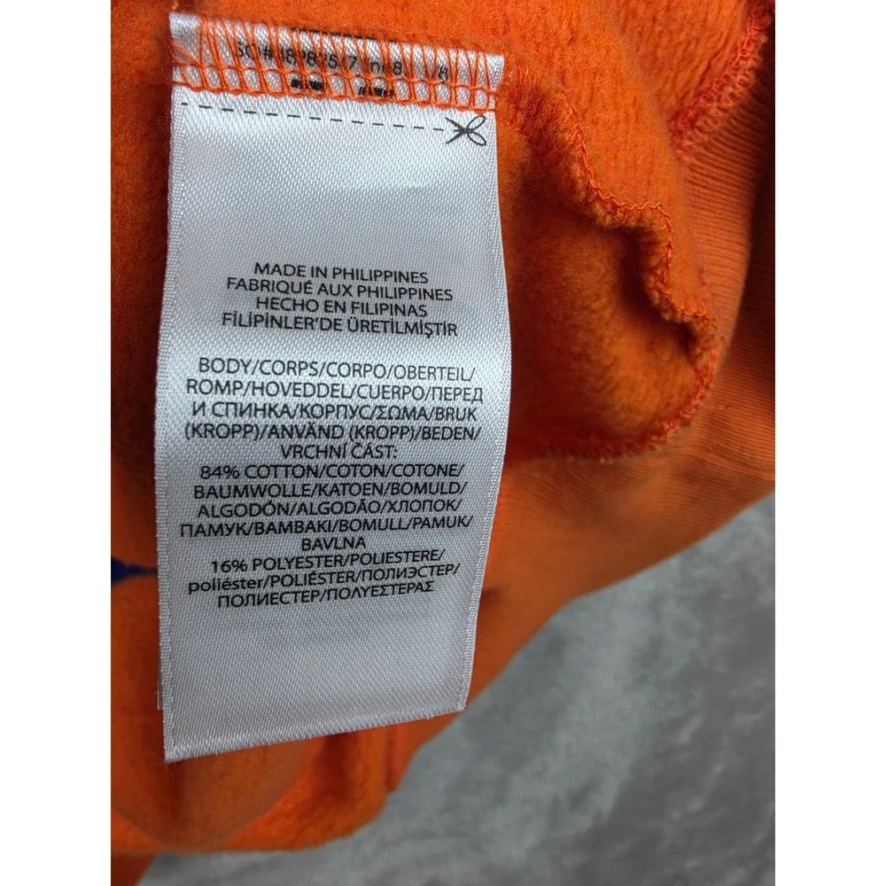 Polo Ralph Lauren Hoodie Men XL Red Blue Orange Fleece Sweatshirt *Read